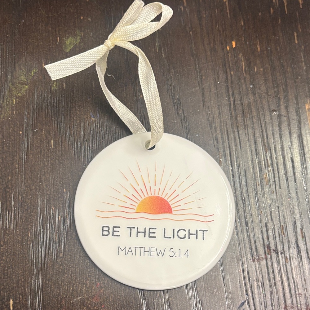 Bible Verse Sun Ornament with Ribbon